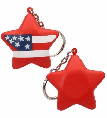 Main Product Image for Imprinted Stress Reliever Key Chain Patriotic S