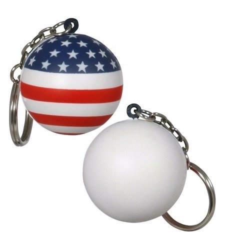 Main Product Image for Imprinted Stress Ball Key Chain - Patriotic