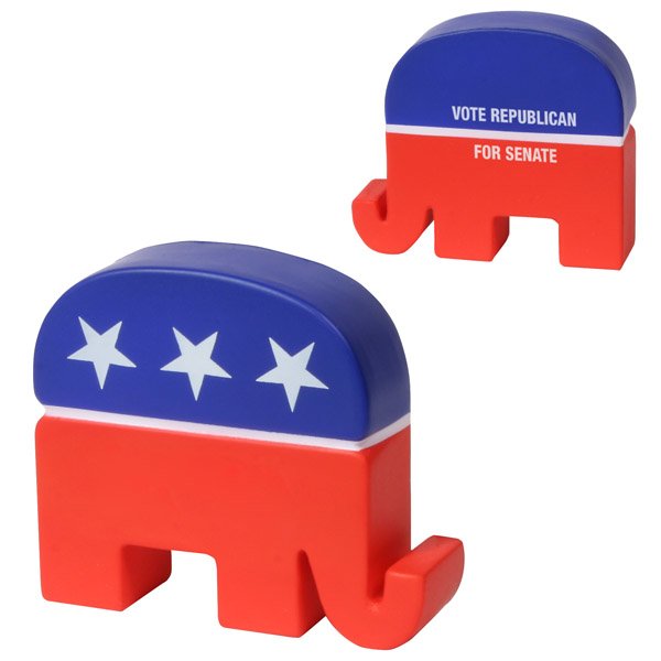 Main Product Image for Imprinted Stress Reliever Republican Elephant