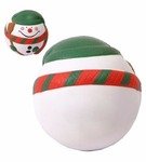 Stress Reliever Snowman Ball - White/Red/Green