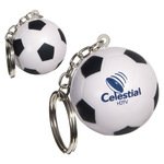 Stress Reliever Soccer Ball Key Chain -  
