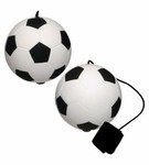Stress Reliever Soccer Ball Yo-Yo Bungee - White