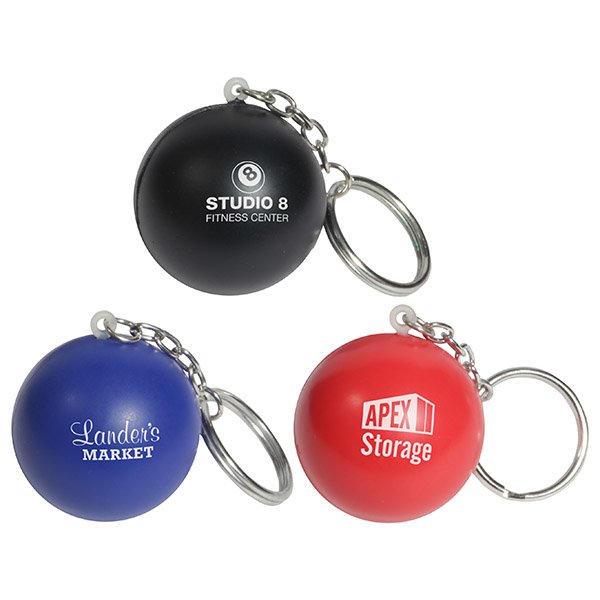 Main Product Image for Imprinted Stress Reliever Key Chain - Stress Ball
