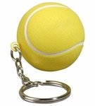 Stress Reliever Tennis Ball Key Chain - Yellow