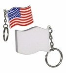 Stress Reliever US Flag Key Chain - Red/White/Blue