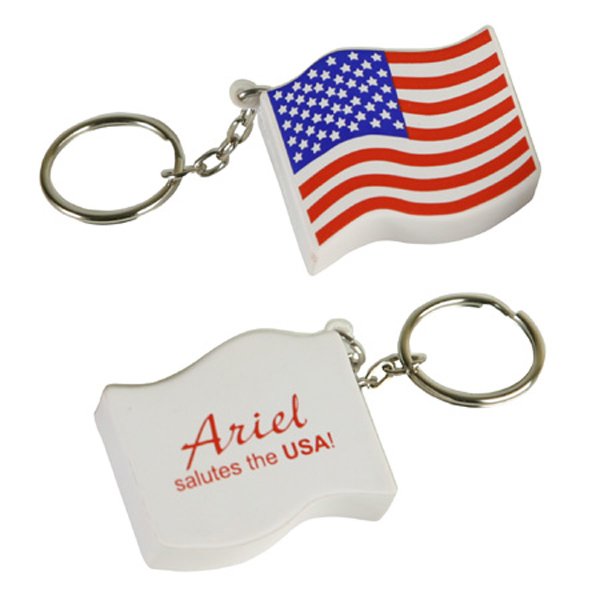 Main Product Image for Imprinted Stress Reliever Key Chain Us Flag