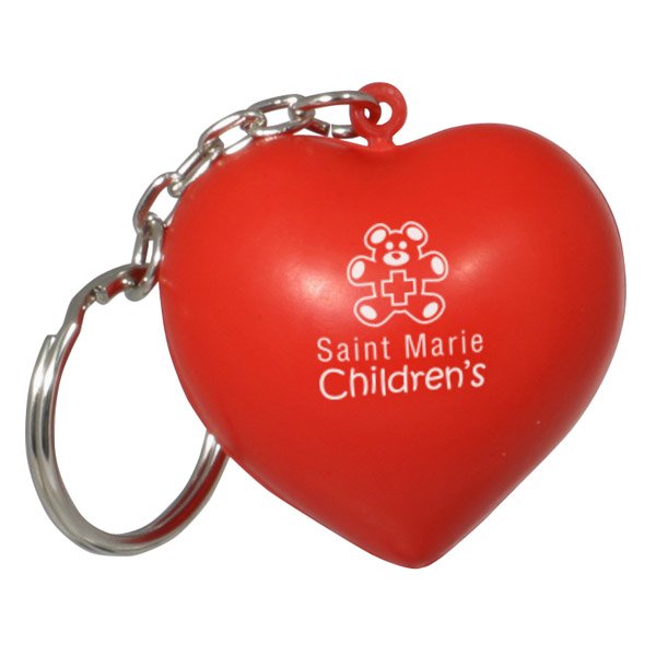 Main Product Image for Imprinted Stress Reliever Key Chain - Valentine Heart