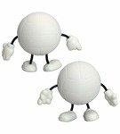 Stress Reliever Volleyball Figure - White