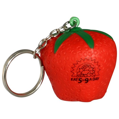 Main Product Image for Custom Printed Stress Reliever Key Chain - Strawberry