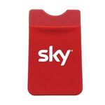 Stretch Lycra Fabric Phone Wallet - Red