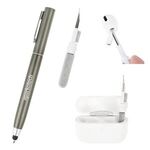 Stylus Pen W Earbud Cleaning Kit - Gun Metal