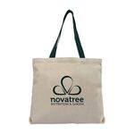 Sumatra - Cotton Canvas Tote Bag - Natural-green