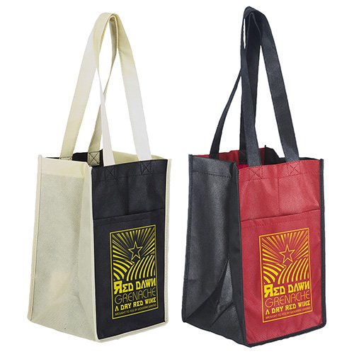 Main Product Image for Promotional Custom Imprinted Wine Bag Sun Shower 4-Bottle Capaci