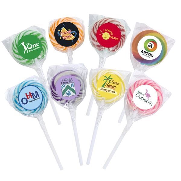 Main Product Image for Giveaway Swirl Lollipop With Round Label