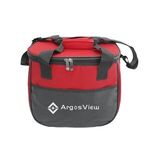 Tarpaulin Cooler Tote Bag - Red With Gray