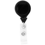 Tear Drop Retractable Badge Holder - Solid Black