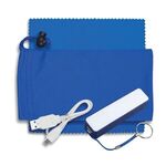 TechBank Mobile Power Bank Accessory Kit in Microfiber Pouch - Royal
