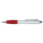 Techno Stylus Pen (Spot Color Print) - Silver-red