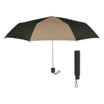 Thank You Umbrella - 42" Arc Budget Telescopic Umbrella - Tan/ Black
