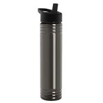 The Adventure 32 oz. Transparent Bottle with Flip Straw lid - Smoke