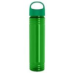 The Adventure 32 oz. Transparent Bottle with Oval Crest lid - Transparent Green