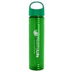 The Adventure 32 oz. Transparent Bottle with Oval Crest lid - Transparent Green