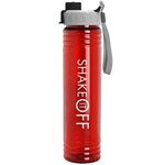 The Adventure 32 oz. Transparent Bottle with Quick Snap li - Transparent Red