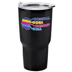 The Aurora - 28 Oz. Digital Stainless Steel Auto Tumbler - Black