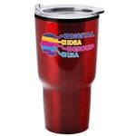 The Aurora - 28 Oz. Digital Stainless Steel Auto Tumbler - Red