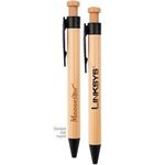 The Camden Bamboo Retractable Wheat Straw Eco-Pen - Black