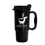 The Commuter 16 oz Insulated Auto Mug - Metallic Black