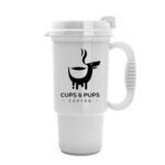 The Commuter 16 oz Insulated Auto Mug - White