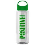 The Guzzler - 32 Oz. Transparent Bottle With Oval Crest Lid -  