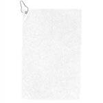 The Iron 300 GSM Heavy Duty Microfiber Golf Towel - White