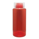 The Mountaineer - 36 oz. Tritan Bottle with Clear Cylinder - Transparent Red