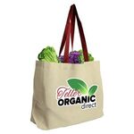 The Natural - 8 Oz. Canvas Tote - Digital - Natural With Red Handle