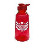 The Prism - 36 oz. Tritan bottle with Drink thru lid - Transparent Red