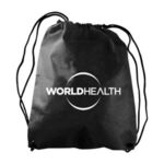 The Recruit Non-Woven Drawstring Backpack - Black