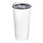 The Roadmaster - 18 Oz. Travel Tumbler With Clear Slide Lid - White