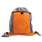 The Sportster - Drawstring Bags With Mesh Pockets - Orange