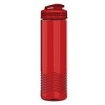 The Wave - 24 oz. Tritan(TM) Bottle with USA Flip lid - Transparent Red