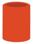 Thick Foam Can Cooler - Old School - Orange