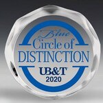 Buy Thick Scalloped Paperweight Award - Silkscreen