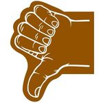 Thumb Foam Hand - Brown