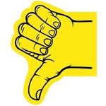 Thumb Foam Hand - Yellow