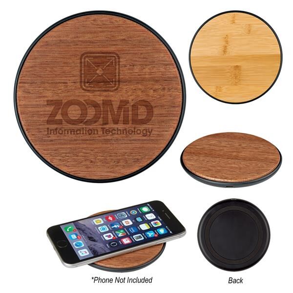 Main Product Image for Advertising Timber Wireless Charging Pad