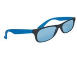 Tinted Lenses Rubberized Sunglasses - Blue