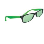 Tinted Lenses Rubberized Sunglasses - Green