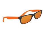 Tinted Lenses Rubberized Sunglasses - Orange