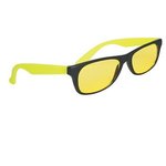 Tinted Lenses Rubberized Sunglasses - Yellow